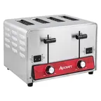 image of Adcraft PUT1800HD Heavy Duty 4‑Slice Commercial Pop‑Up Toaster, Stainless Steel, 1.8kW, 120V