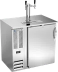 image of Beverage Air DDN36HC-S Draft Beer Cooler, 36" W, 8.43 cu ft, 1/2 Barrel Dual Faucet, R290,1/4 HP115V