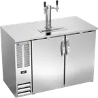 image of Beverage Air DDN48HC-S Draft Beer Cooler 48" W, 2-Keg, Dual Faucet, R290, 1/4 HP, UL-Sanitized