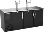 image of Beverage Air DDN72HC-B Draft Cooler, 72" W x 26" D x 49" H, Black 3‑Keg, 2 Columns, Refrigeration