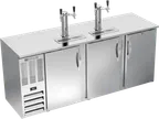 image of Beverage Air DDN78HC-S Draft Beer Cooler, 78"W x 26"D x 49"H, 4Keg Steel Faucet Towers, 1/3 HP, 115V