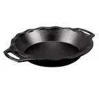 image of Lodge BW9PIE Cast Iron 9-1/2" Pie Pan, 9" Dia, Induction Ready, Oven & Campfire Safe, Seasoned