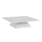 image of Steelite 68A340EL426 Display Riser Pedestal, 4" Height, White Melamine Top, Plastic Base