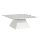 image of Steelite 68A340EL427 - 5" White Plastic Display Riser Pedestal, Melamine Finish, Height 5"