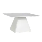 image of Steelite 68A340EL428 - 7" White Melamine Display Riser, Plastic Base, 5"-8" Height, Tabletop Display