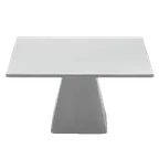 image of Steelite 6950E703 Square Porcelain Riser Roselli, 14.5" x 8", 5"-8" Height, Buffet Style