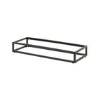 image of Steelite 7363MW333 Rectangular Riser 21.875"x7.375"x3" Black Metal, H ≤4", Width 20"-29", Depth 9"