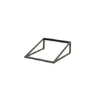 image of Steelite 7363MW342 Rectangle Angled Display Riser, 13.875" x 11.5" x 4.5", Black Metal Pivot Stand