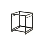 image of Steelite 7363MW343 Tiered Display Riser, 9.5" x 9.5" x 10.5" Black Metal Spire, W10-19" H9-11" D9"