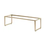 image of Steelite 7364MW334 Rectangle Display Riser, Champagne Beige Metal, 21.875" x 7.375" x 6.0", Pivot