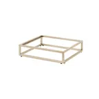 image of Steelite 7364MW336 Rect Display Riser, 11.5" x 13.875" x 3" Beige Metal, Pivot, Height 4", 10"-19"