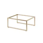 image of Steelite 7364MW337 Champagne Beige Metal Rectangle Display Riser with Pivot, 11.5" x 13.875" x 6"
