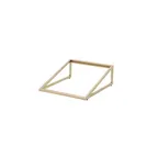 image of Steelite 7364MW342 Angled Rectangle Riser, 13.875" x 11.5" x 4.5", Beige Metal, 4" H, 10"-19"