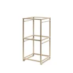 image of Steelite 7364MW344 Display Riser, 9.5" x 9.5" x 19.5", Champagne Beige Metal, 10"-19" W, 17"+ H, 9"D