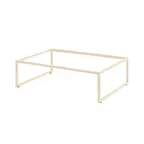 image of Steelite 7365MW331 Ivory Metal Rectangle Display Riser 21.875" x 13.875" 20-29W 5-8H 10-19D