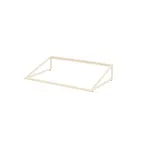 image of Steelite 7365MW340 Ivory Metal Rectangle Angled Display Riser, 13.875" x 21.875" x 4.5", Height 4"