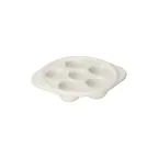image of Steelite DCI25W Escargot Plate – 5¼" White Ceramic Round Six Holes, Oven/Microwave Safe - 1 Dozen