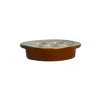 image of Steelite DCI27LBW - 5" Dia. 6-3/4" Hdl x 1-1/2" H Plate Ceramic Brown/White Oven LeadFree - 1 Dozen