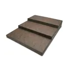 image of Steelite DFSU2430317WH - 3‑Tier Riser, 24" x 30" x 4½" Black ABS, 3‑Step, - 2/Case
