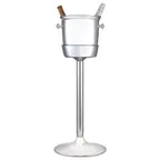 image of Steelite DW040042SS Wine Bucket Cooler, 12"W x 12"D x 24"H Silver Stainless Steel Stand, Height 24"