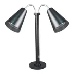 image of Steelite DW0499M2BK Heat Lamp, 22" W x 16" D x 16" H, 18/10 Stainless Black, Coated, 2 x 250W Bulbs