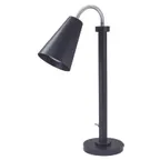image of Steelite DW0499MBK - 22" L x 7.25" W x 16" H Heat Lamp 250W Bulb 18/10 Stainless Black Powder Mount