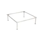 image of Steelite DW073112124SS Square Riser, 12" x 12" x 4" Stainless Steel Tile Base, 18/10 DW Haber Finish