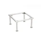 image of Steelite DW0731664SS Square Riser 6" W x 6" D x 4" H Stainless Steel Base, 9" Width, Up to 4" Height