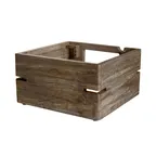 image of Steelite DWFB116WDAG Fusion Buffet Riser, Square 11" X 11" X 6" Wood Ash Grey Stand, Buffet System