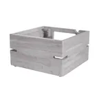 image of Steelite DWFB116WDGW - Buffet Riser, 11" W x 11" D x 6" H Wood, Square Grays, 10"-19" W/D, 5"-8" H