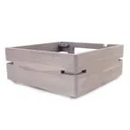 image of Steelite DWFB145WDGW Fusion Buffet Riser, 14" W x 14" D x 5" H Square Wood Stand, Grey Finish