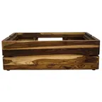 image of Steelite DWFB20127WDT Fusion Buffet Riser, 23"W x 15"D x 7.25"H, Gray Wood, 20-29"W/5-8"H/10-19"D
