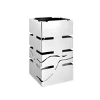 image of Steelite DWFB612 Display Riser, 6"W x 6"D x 12"H, 18/10 Stainless Steel, 12"-16" H, 9" W/D