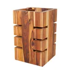image of Steelite DWFB612WDT Fusion Buffer Riser – 6" W x 6" D x 12" H Wood, Brown, 9" Wide, 12"-16" High