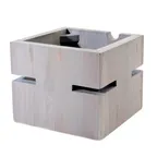 image of Steelite DWFB66WDGW Fusion Buffet Riser, 6"W x 6"D x 6"H Grey Wood, Height 5"-8", Width/Depth ≤9"