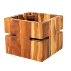 image of Steelite DWFB66WDT Buffet Riser, Wood Stand, 6" W x 6" D x 6" H, 5"-8" Height, 9" Width/Depth