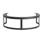 image of Steelite GS196676 Riser- 13" x 10.25" x 4.13" H, Black Stainless Free‑Form 1‑2‑Step 10‑19" W x 9" D