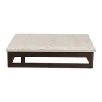 image of Steelite GS196683 Square Riser 10.38" x 10.38" x 2.13" Bronze Stainless Steel, 1-2 Step Up to 4"