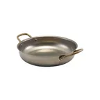 image of Steelite GWSRD22V - 1.5 Qt Round Stainless Steel Bowl, 11.25" x 8.625" x 2" Vintage Look, 6/Case