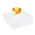 image of Steelite KMK1007SH Square Riser/Box, 12" L x 12" W x 4½" H, White Resin, Flip‑Top, 1‑2 Height