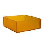 image of Steelite KMK1007TG - Square Resin Riser/Box, 12" L x 12" W x 4-1/2" H, Tangerine Finish, 1‑2 Step