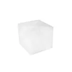 image of Steelite KMK2534SH White Resin Display Riser Box, 6" L x 6" W x 6" H, Flip‑Open, 1-2 Step - 2/Case