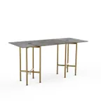 image of Steelite MGCCYG01GBXX Mogogo Buffet Solutions Clix Table, 72x30, Grey Slate BHP Laminate, Brushed Brass
