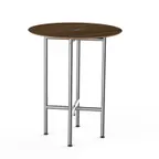 image of Steelite MGCCYR01WSXX Mogogo Buffet Solutions Clix Table, 30" Round, 36"H, Bengali Mango Wood BHP Laminate Top