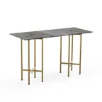image of Steelite MGCCZG01GBXX 72" x 30" x 42"H Rectangular Bar Height Table, Grey Slate BHP Laminate Top