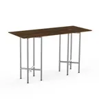 image of Steelite MGCCZG01WSXX 72" x 30" x 42"H Rectangular Bar Height Table, Bengali Mango Wood BHP Laminate Top, Brushed Stainless Steel Legs