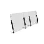 image of Steelite MGCDVO05CSAC Sneeze Guard 90" x 35‑1/2" Single‑Sided Clear Acrylic, Steel Frame, Legs