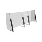 image of Steelite MGCDVO06CSAS Sneeze Guard, 90" x 35½" Clear Acrylic, Frame, 6" Opening, 6 Legs & Hardware