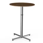image of Steelite MGCPBR01WSXX 30" Round Bar Height Table, 42"H, BHP Laminate Top, Brushed Stainless Steel Base