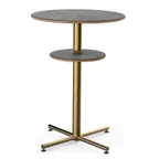 image of Steelite MGCP MGCPBR02GBCPBR02 Bar Height Table, Round, 30in Diameter, Grey Slate Finish, 42.5in Height